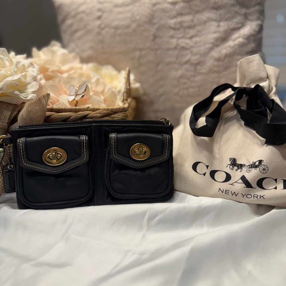 Coach Black Wristlet